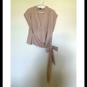 Express Sparkly tie around blouse